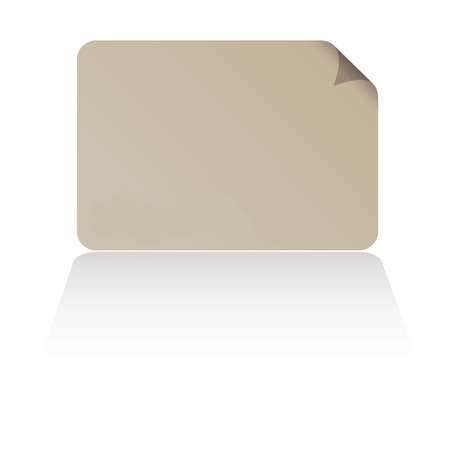 Simple business card with drop shadow with page curlのイラスト素材