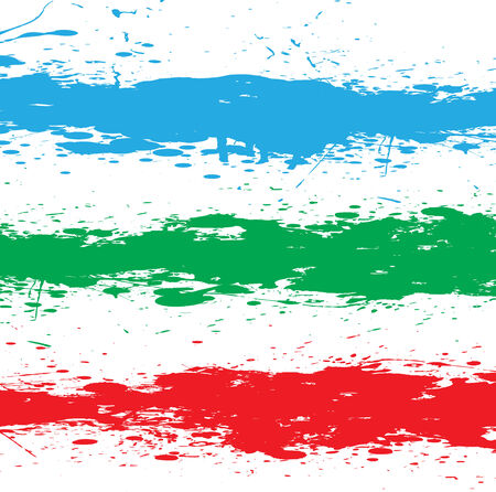 Three coloured ink splat with room to add your own copyのイラスト素材