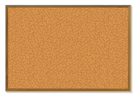 Cork pin board with a wooden frame and a shadowのイラスト素材