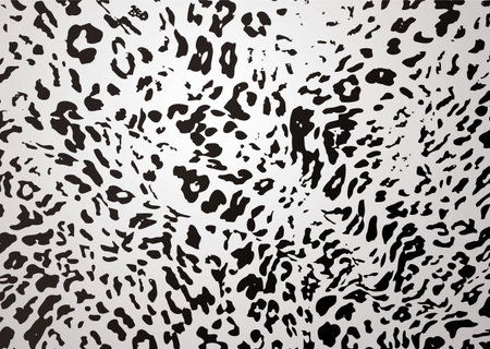 White and black snow leopard abstract background skinのイラスト素材