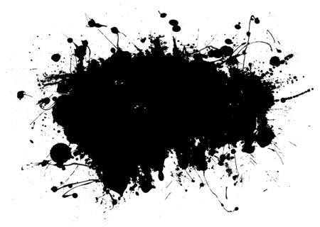 Black ink splat design with room to add your own textのイラスト素材