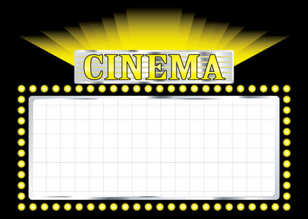 cinema sign concept image with room to add your own textのイラスト素材