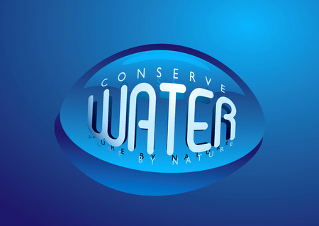 Single water droplet with nature text and light reflectionのイラスト素材