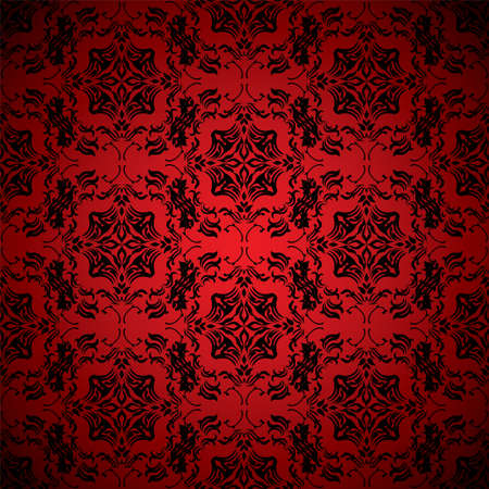 Bright blood red wallpaper with seamless repeating designのイラスト素材