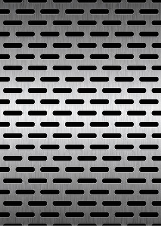 Metal grill with brushed surface and oblong holes ideal background imageのイラスト素材