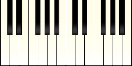 piano keyboard with black and white keys illustratedのイラスト素材