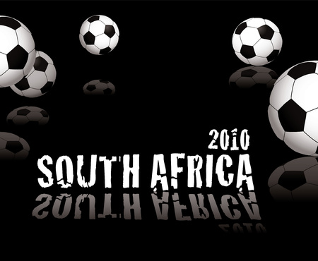 World cup football concept for south africa with reflectionのイラスト素材