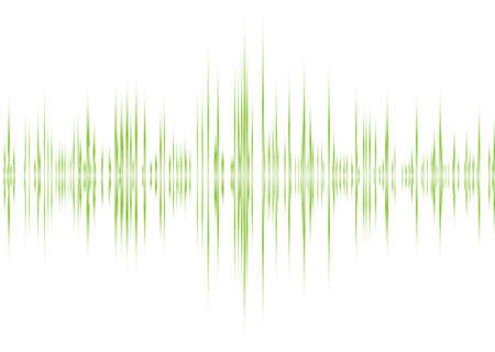 music graphic equaliser inspired background in green and white