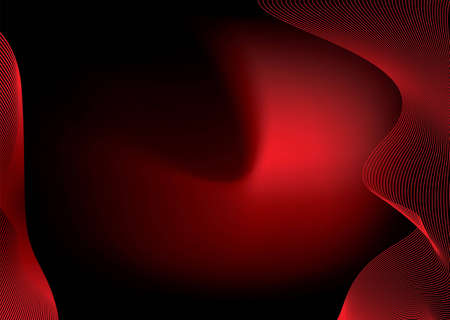 Abstract bright red background with flowing lines and copy spaceの写真素材