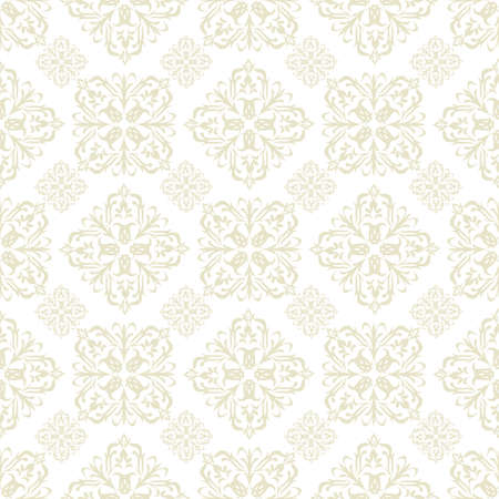 Beige seamless wallpaper pattern design in brown and whiteの写真素材