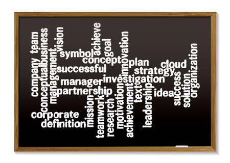 Chlk board concept with business word tag textの写真素材