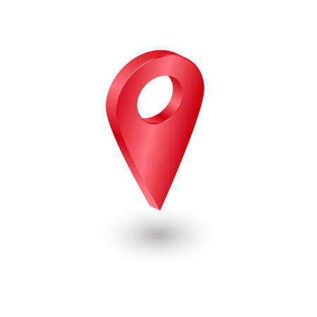 3D GPS navigator pointer icon location. Vector illustrationのイラスト素材