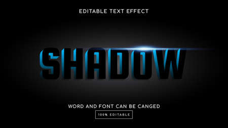 Shadow 3D editable text effect template