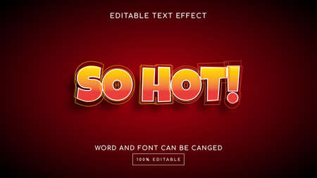 So Hot 3D editable text effect template
