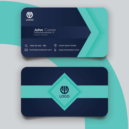 Professional modern business card template. CMYK Modeのイラスト素材