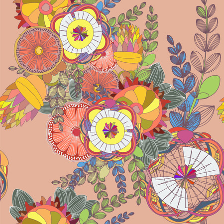 Fabulous Floral seamless patternのイラスト素材