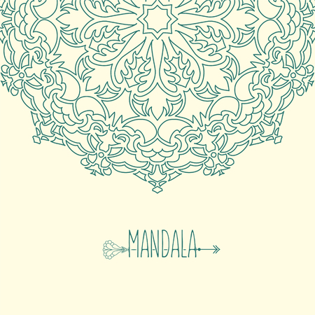 Ethnic design. Vector background. Vintage Ornament Pattern. The Greeting Card or Invitation. Decorative Elements for Card or any other kind of Design.のイラスト素材