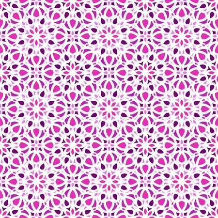 Vector Abstract Seamless Pattern in purple colors. Vintage Color Geometric East Ornament Pattern.のイラスト素材