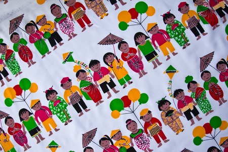 Cartoon fabric pattern.の写真素材