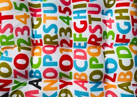 English consonants on the fabric.