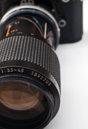 The old lens for film camera.の写真素材