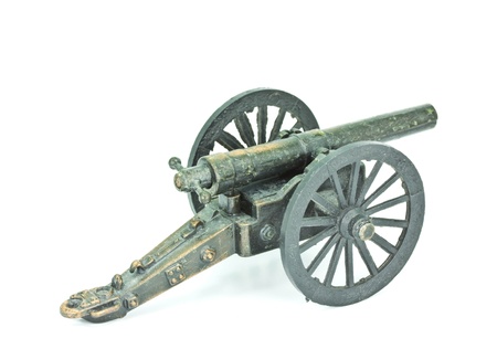 Old Cannon model on a white background の写真素材