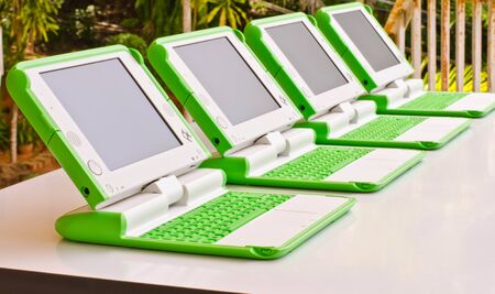 laptops for students and schools の写真素材