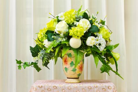bouquet of flowers made from fabric