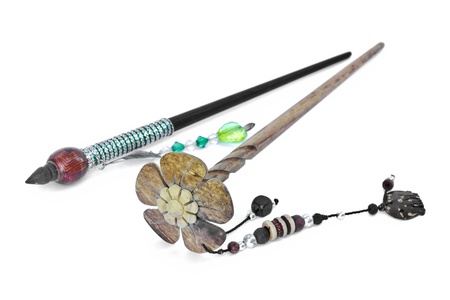 Barrette made %u200B%u200Bof wood の写真素材