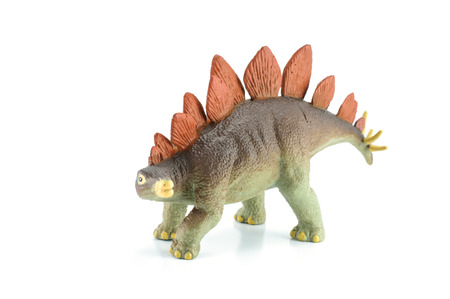 Stegosaurus dinosarus toy isolated whiteの写真素材