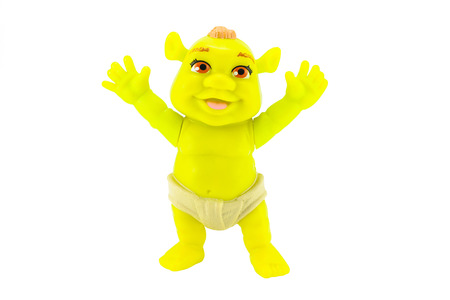 BangkokThailand  April 1 2015: Farkle baby ogre a daughter of  shrek and fiona toy character from...