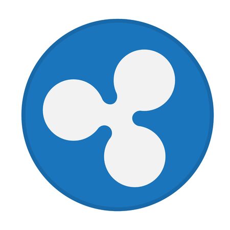 Cryptocurrency ripple coins. Vector illustration Cryptocurrency mining concept.のイラスト素材