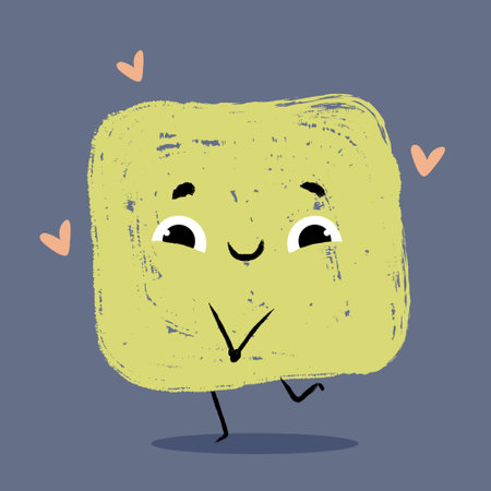 abstract shapes texture character isolatedのイラスト素材