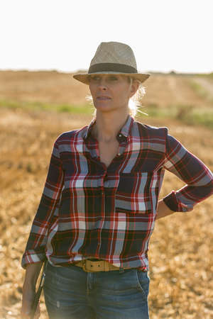 portrait of female farmerの写真素材