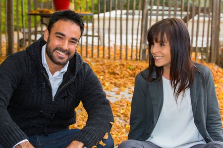 couple dating in autumn