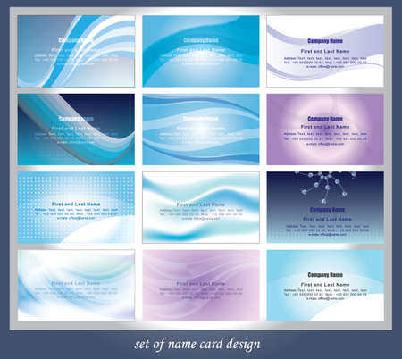 set of name card designのイラスト素材