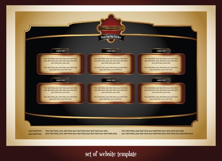 set of website template 4のイラスト素材