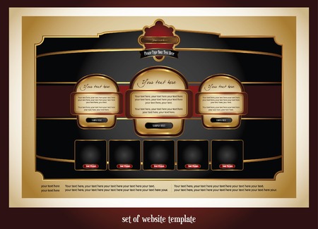 set of website template 3のイラスト素材