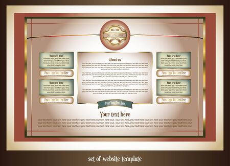 set of website template のイラスト素材