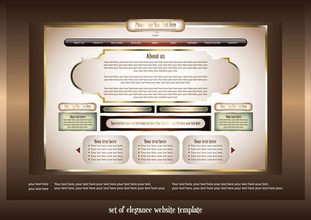 set of website template のイラスト素材