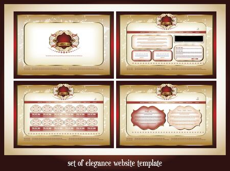 set of elegance website のイラスト素材