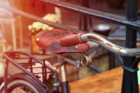 An old bike detailの写真素材