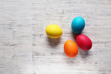 Easter eggs on a white background