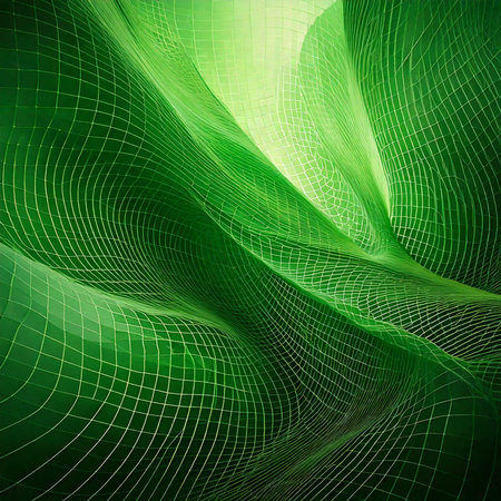 abstract green background with some smooth lines in it and some curvesの素材