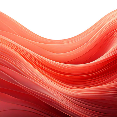 abstract background with smooth lines in red colors, elegant wave designの素材