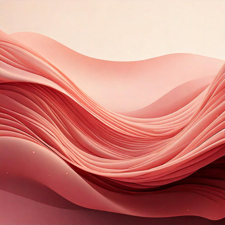 Abstract pink wavy background. 3d rendering, 3d illustration.の素材