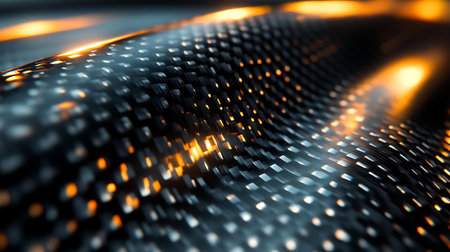 Deep texture carbon composite with iridescent reflections and seamless mechanical detail Automotive and Aerospace Design Visualization Futuristic Tech Branding and Product Mockupsの素材