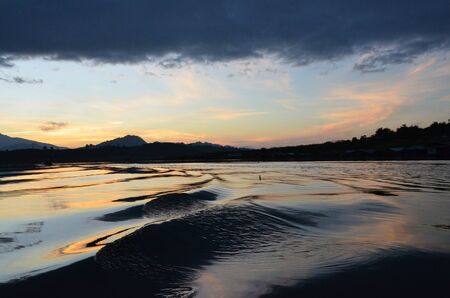 Water and sky at Sangkhla Buri, Kanchanaburi, Thailand