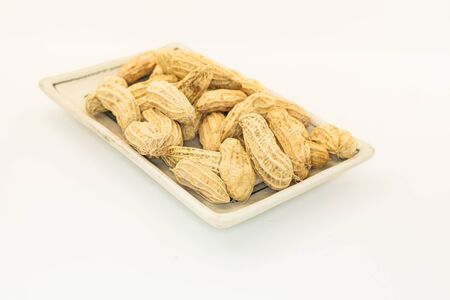 mix nut on white background