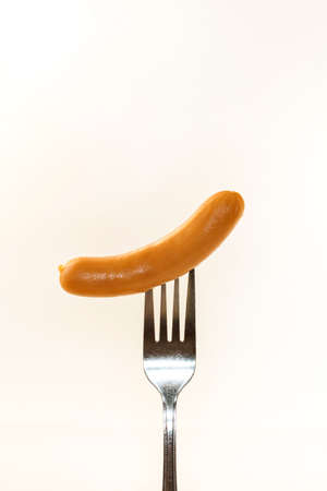 sausage on white backgroundの写真素材